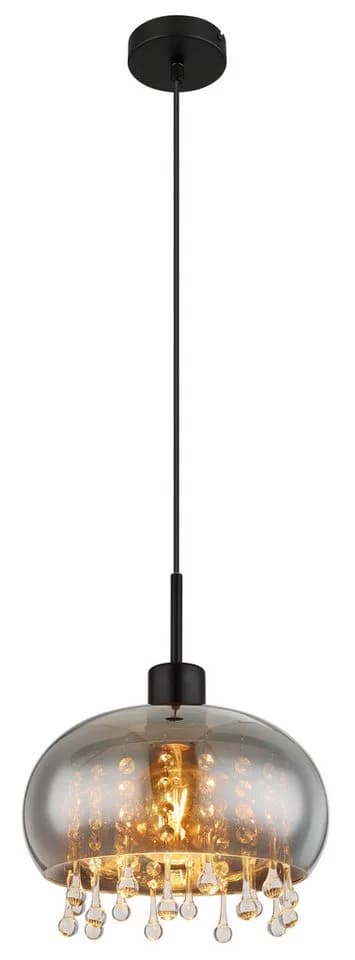 GLOBO LIGHTING Hängeleuchte CORRY Schwarz Rauchglas E27 - Bild 2