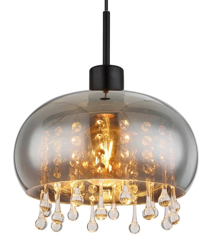 GLOBO LIGHTING Hängeleuchte CORRY Schwarz Rauchglas E27 - Bild 4