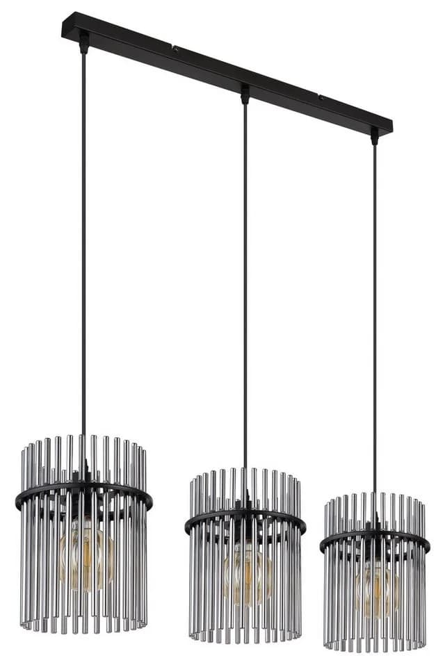 GLOBO LIGHTING Pendelleuchte GORLEY, 80 cm, Glasstäbe, Metall, Deckenlampe - Bild 2