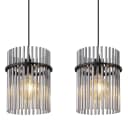 GLOBO LIGHTING Pendelleuchte GORLEY, 80 cm, Glasstäbe, Metall, Deckenlampe Bild 5
