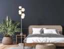 GLOBO LIGHTING Stehlampe RIHA Nickel Matt 6x G9 LED Warmweiß Bild 1