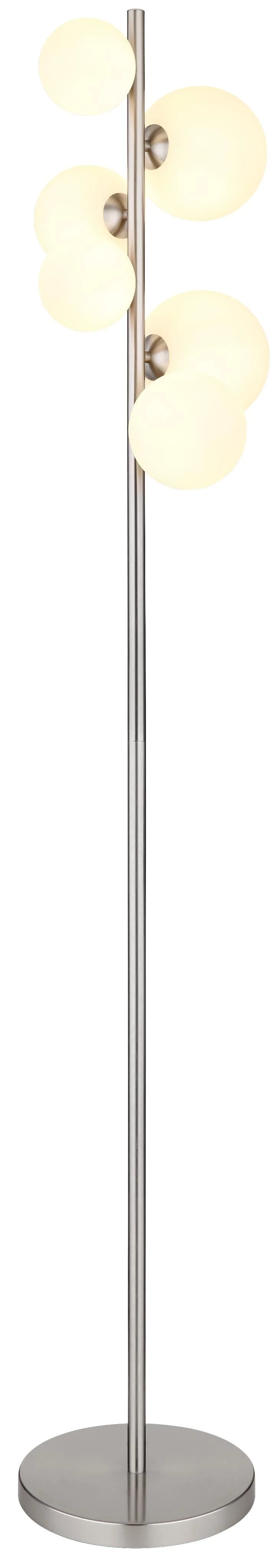 GLOBO LIGHTING Stehlampe RIHA Nickel Matt 6x G9 LED Warmweiß - Bild 5