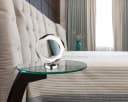 GLOBO LIGHTING LED Tischleuchte KARILION Rauch Acrylkristalle Bild 1
