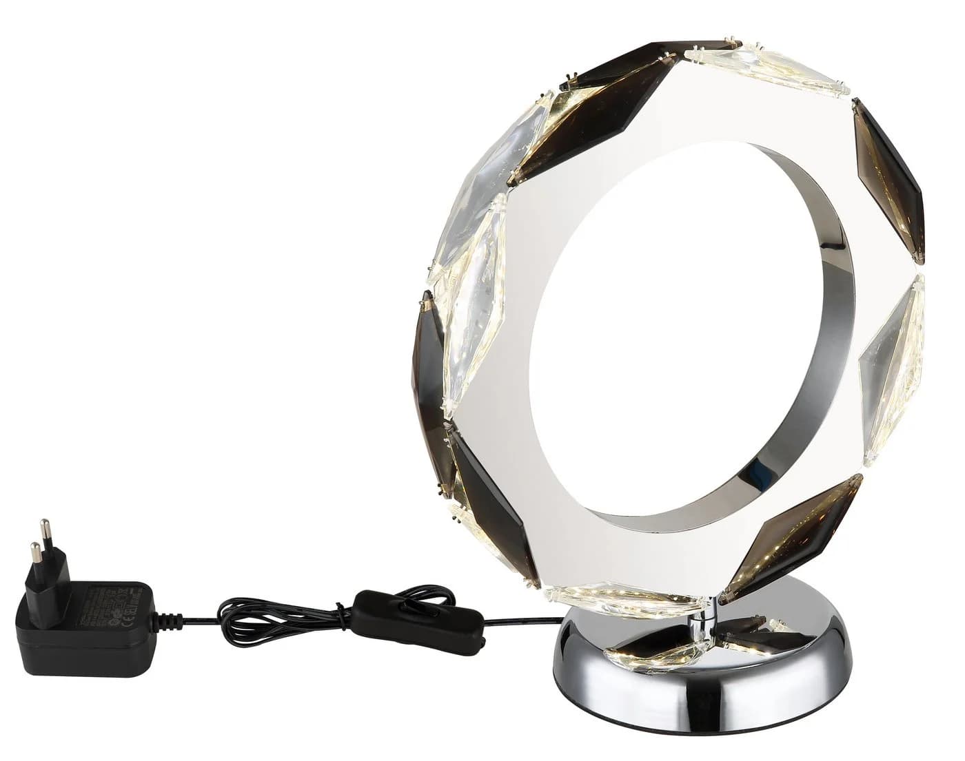 GLOBO LIGHTING LED Tischleuchte KARILION Rauch Acrylkristalle - Bild 5