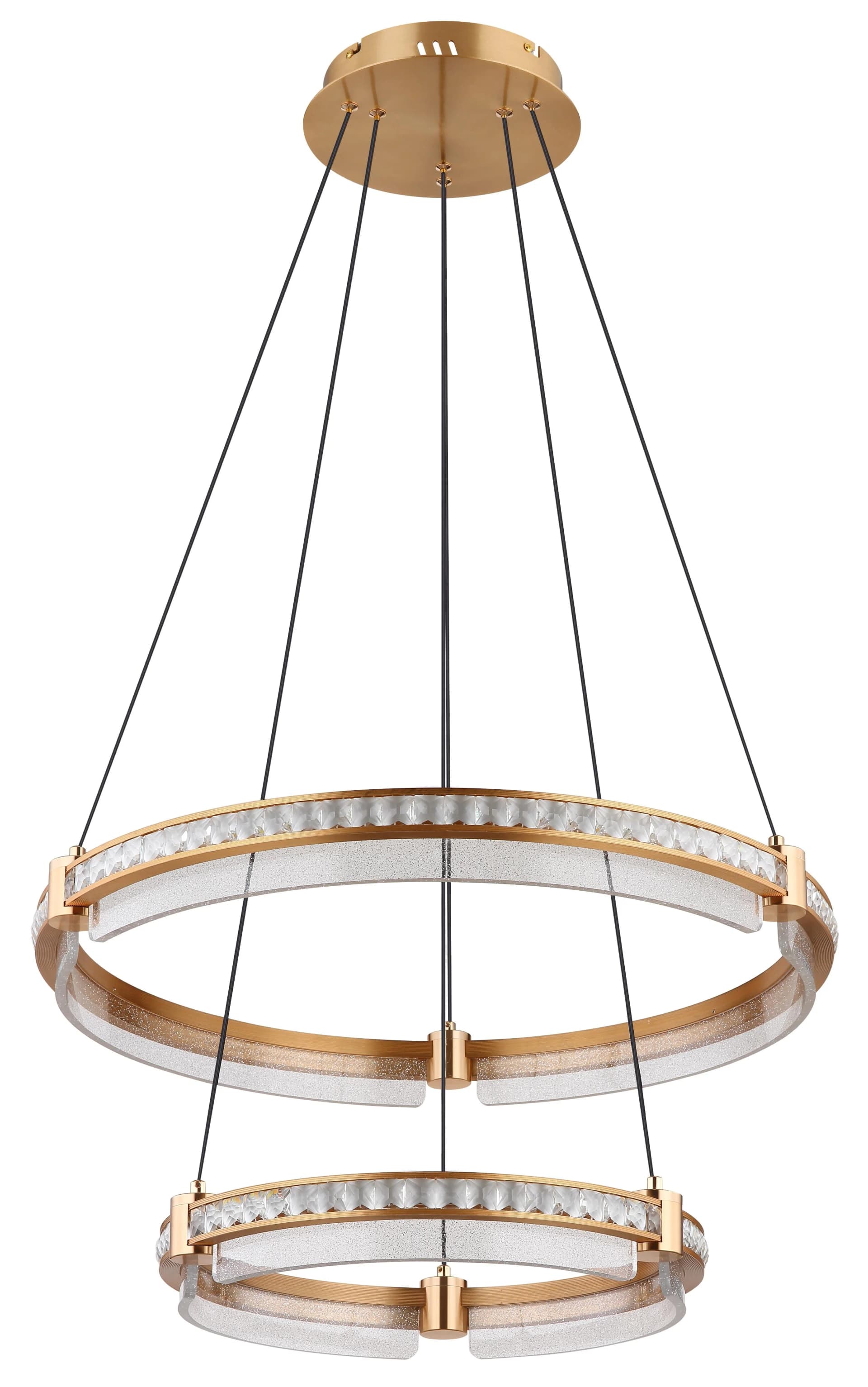 GLOBO LIGHTING LED Pendelleuchte BLONDIE Goldfarben Dimmbar