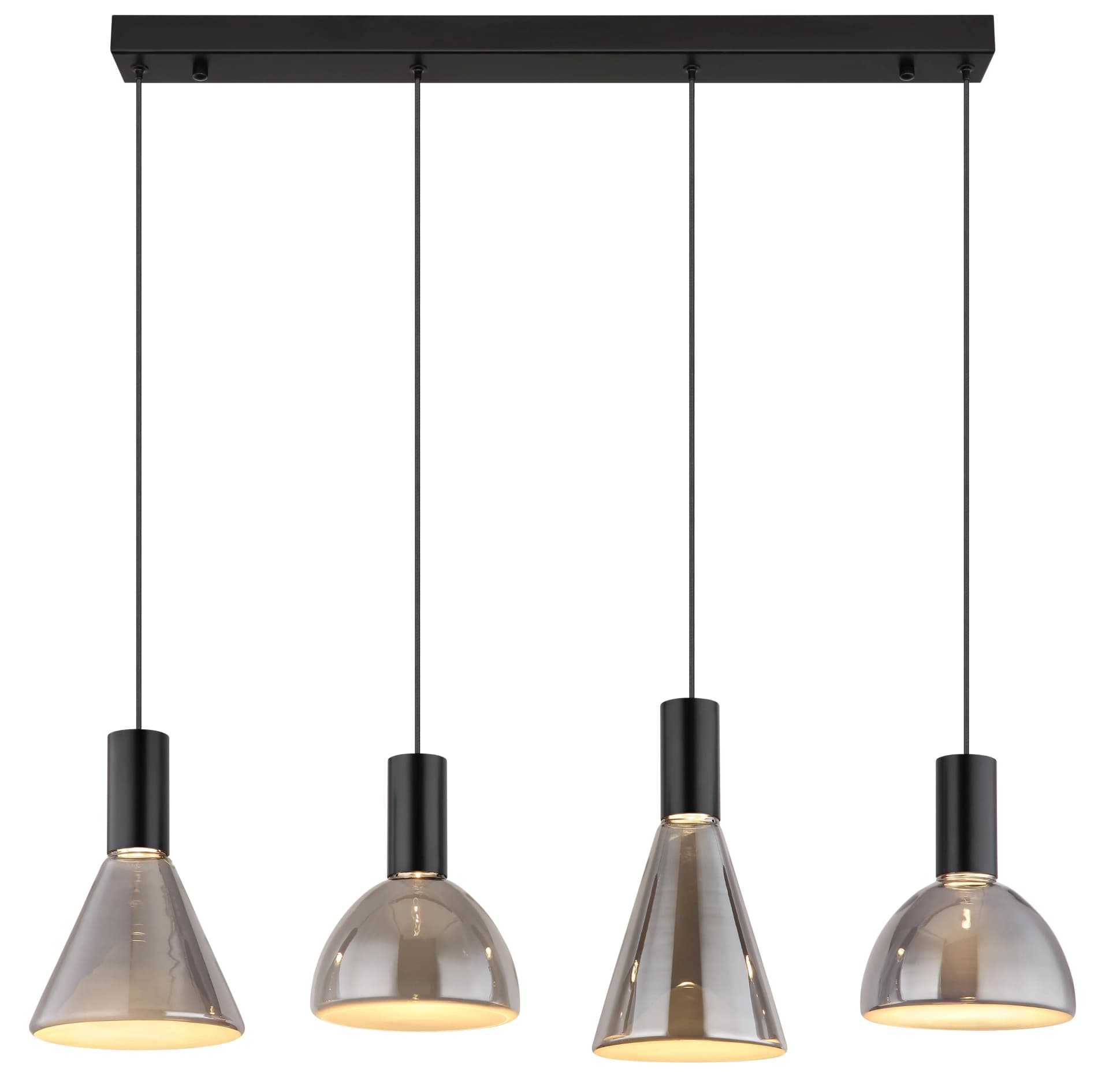 GLOBO LIGHTING Hängeleuchte LABORA Schwarz Matt Dimmbar LED