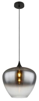GLOBO LIGHTING Hängeleuchte MAXY Schwarz Glas Rauchfarben Bild 2