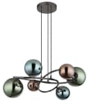 GLOBO LIGHTING Hängeleuchte RIHA Grau Metall Glas Bild 2