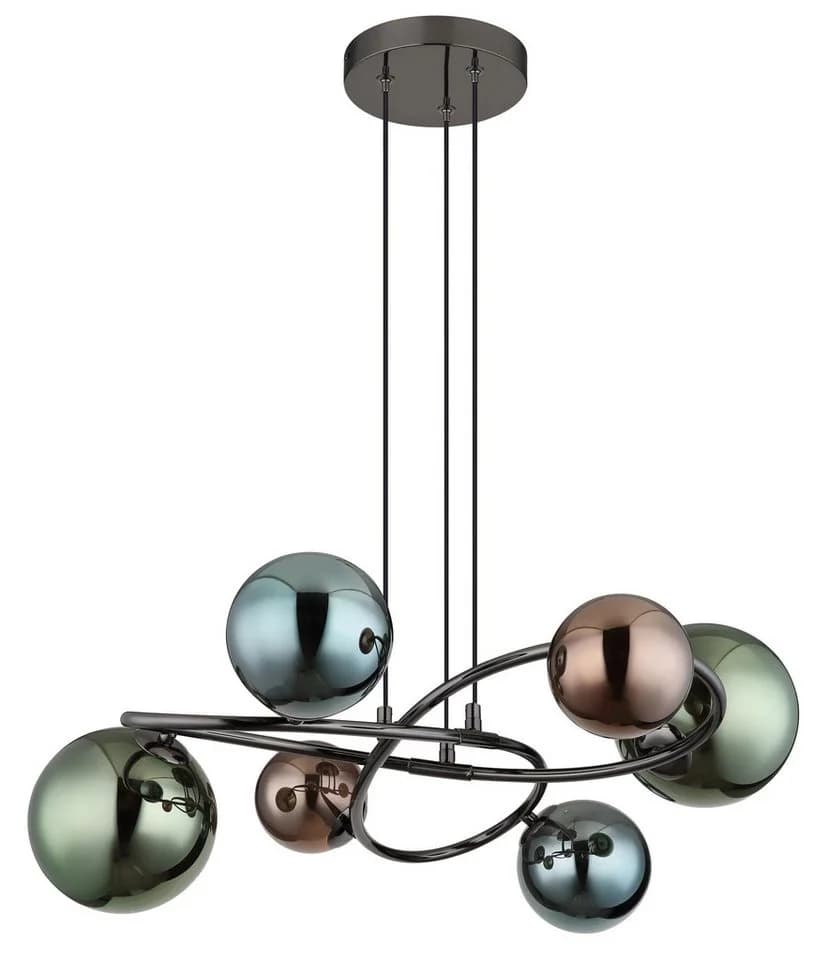 GLOBO LIGHTING Hängeleuchte RIHA Grau Metall Glas - Bild 2