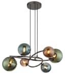 GLOBO LIGHTING Hängeleuchte RIHA Grau Metall Glas Bild 3