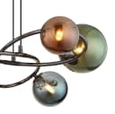 GLOBO LIGHTING Hängeleuchte RIHA Grau Metall Glas Bild 4