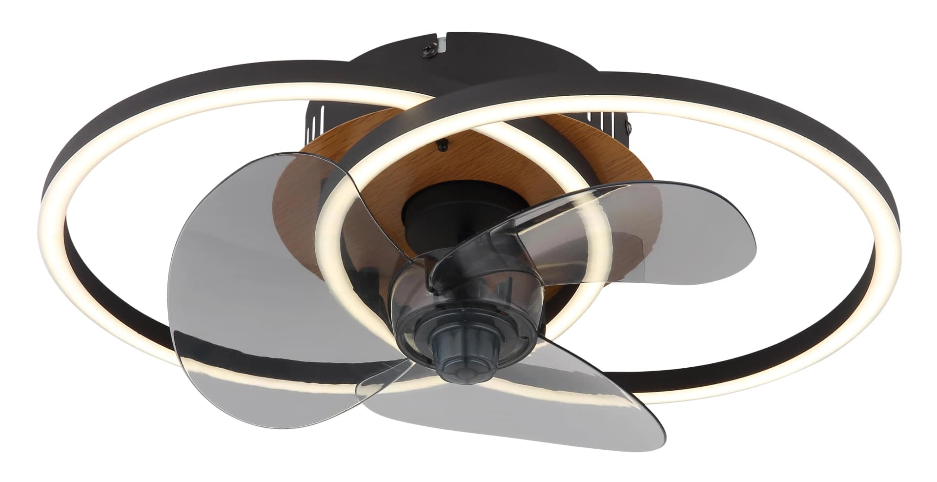 GLOBO LIGHTING Deckenleuchte KAREN Schwarz LED Ventilator Modern