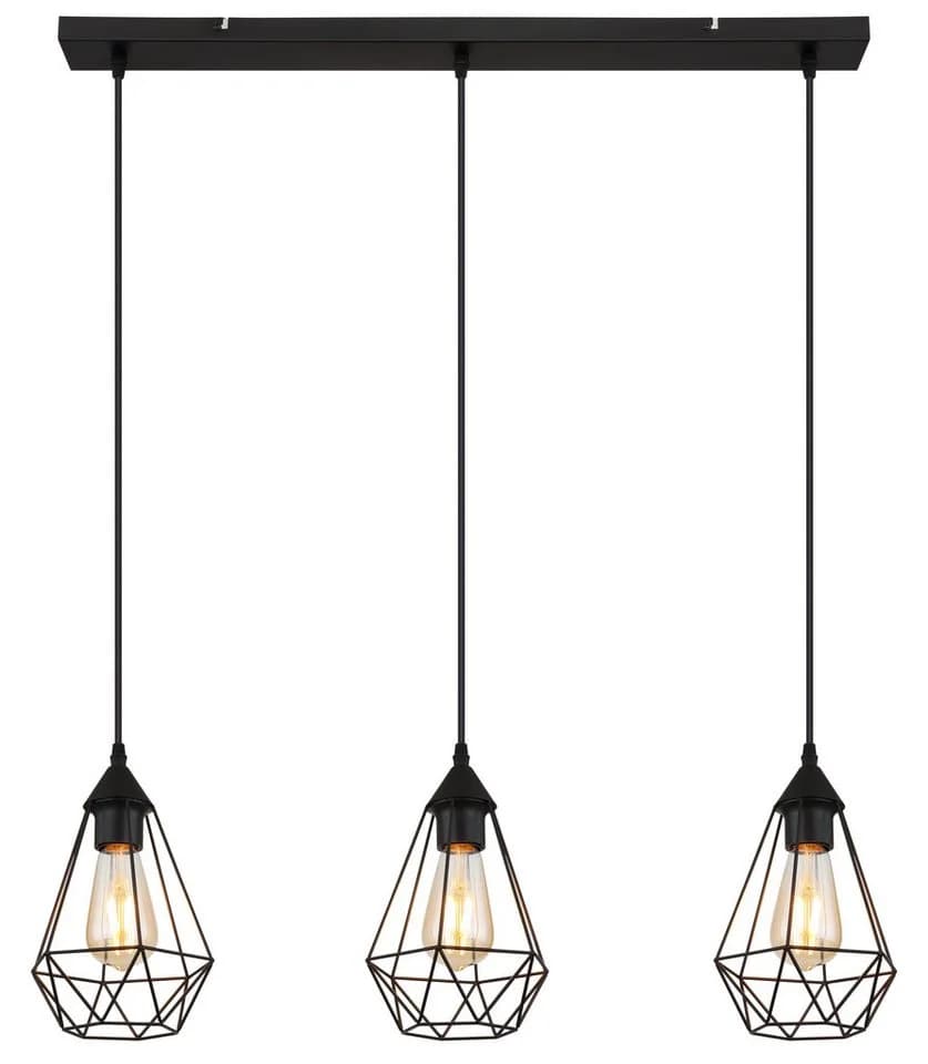 GLOBO LIGHTING Hängeleuchte ZACHARY Schwarz Metall - Bild 2