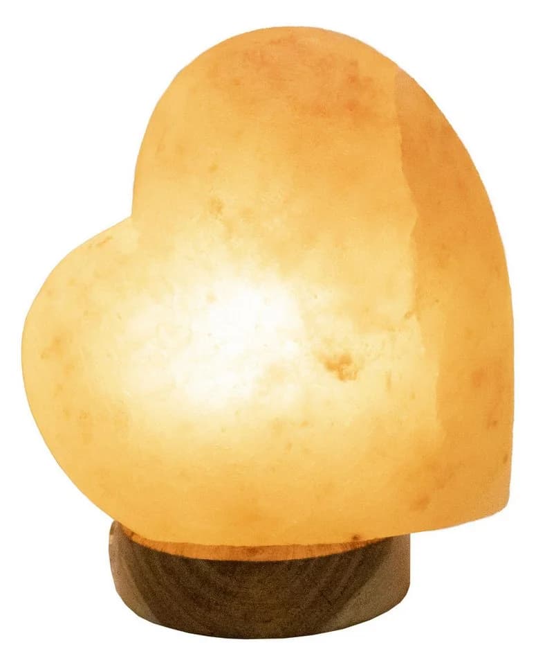 GLOBO LIGHTING Tischlampe STONE Salzkristall Herzform Beige/Braun - Bild 3