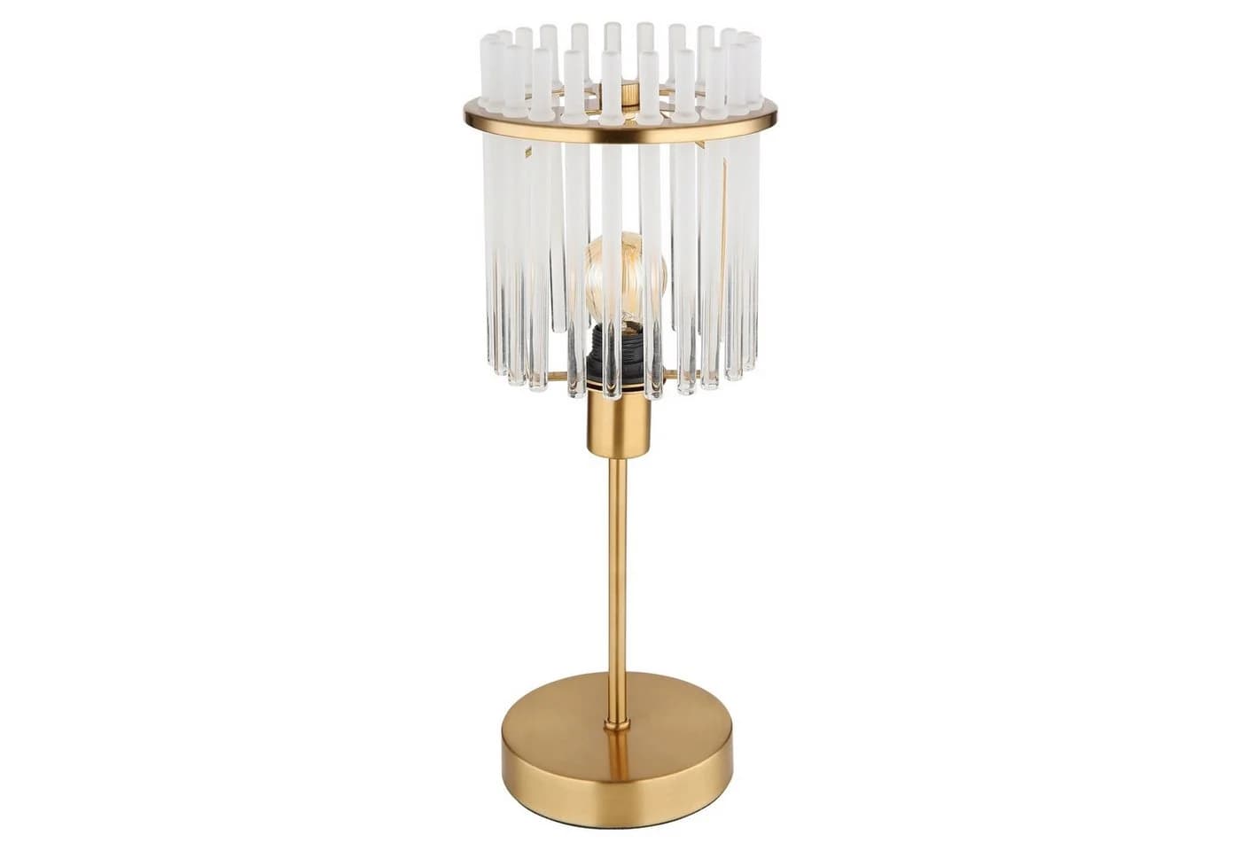 GLOBO LIGHTING Tischleuchte GORLEY Goldgelb Grau Metall Glas - Bild 2