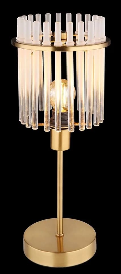 GLOBO LIGHTING Tischleuchte GORLEY Goldgelb Grau Metall Glas - Bild 3