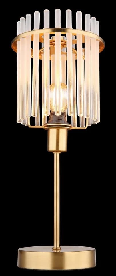 GLOBO LIGHTING Tischleuchte GORLEY Goldgelb Grau Metall Glas - Bild 4