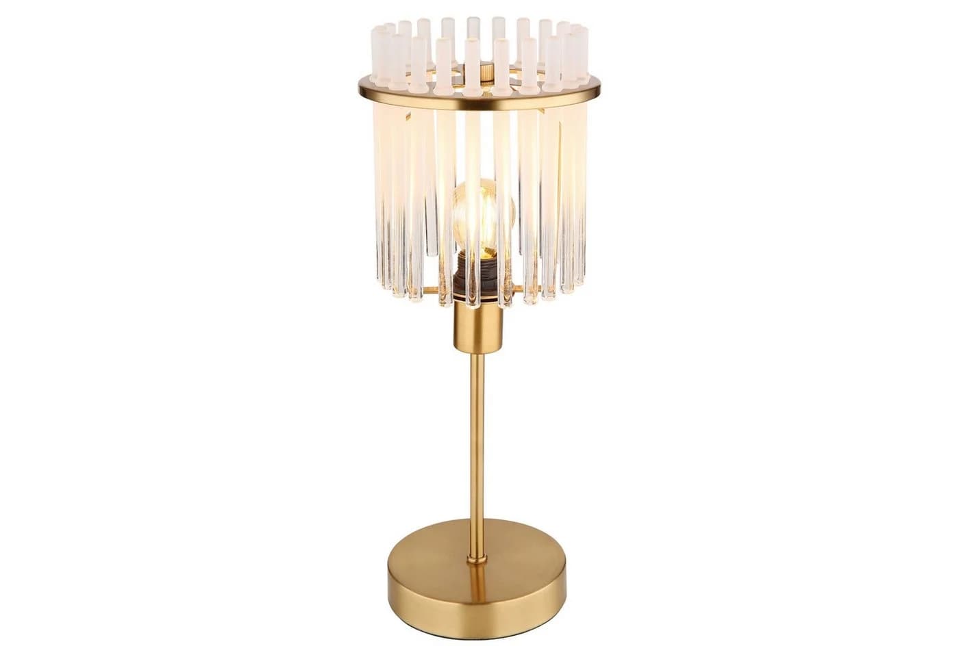 GLOBO LIGHTING Tischleuchte GORLEY Goldgelb Grau Metall Glas - Bild 5