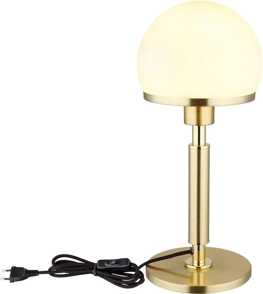 GLOBO LIGHTING Tischleuchte HAKU Gold Metall Glas E27 - Bild 3