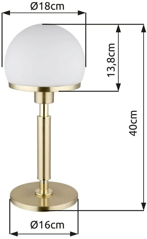 GLOBO LIGHTING Tischleuchte HAKU Gold Metall Glas E27 - Bild 5