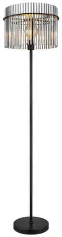 GLOBO LIGHTING Stehlampe GORLEY Schwarz Matt Design Glasstäbe Bild 3