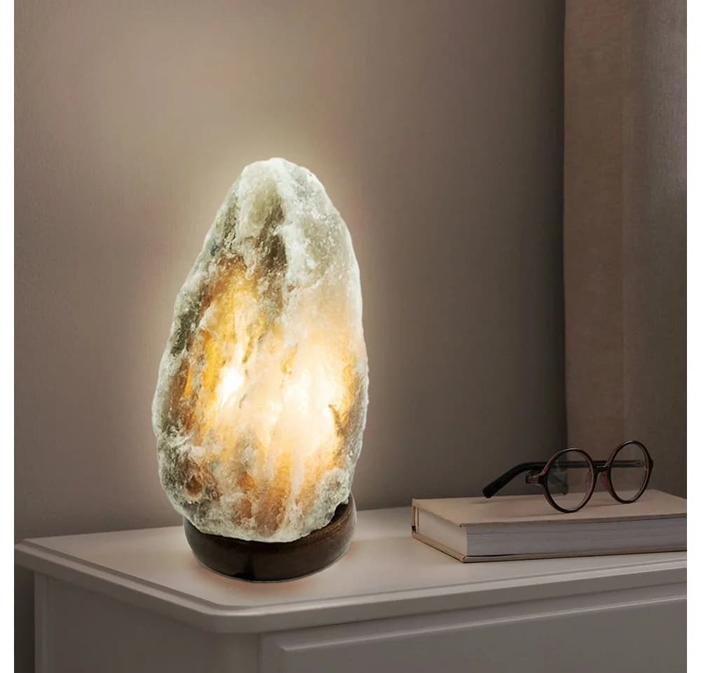 GLOBO LIGHTING LED Tischleuchte Salzkristall Grau - Bild 5