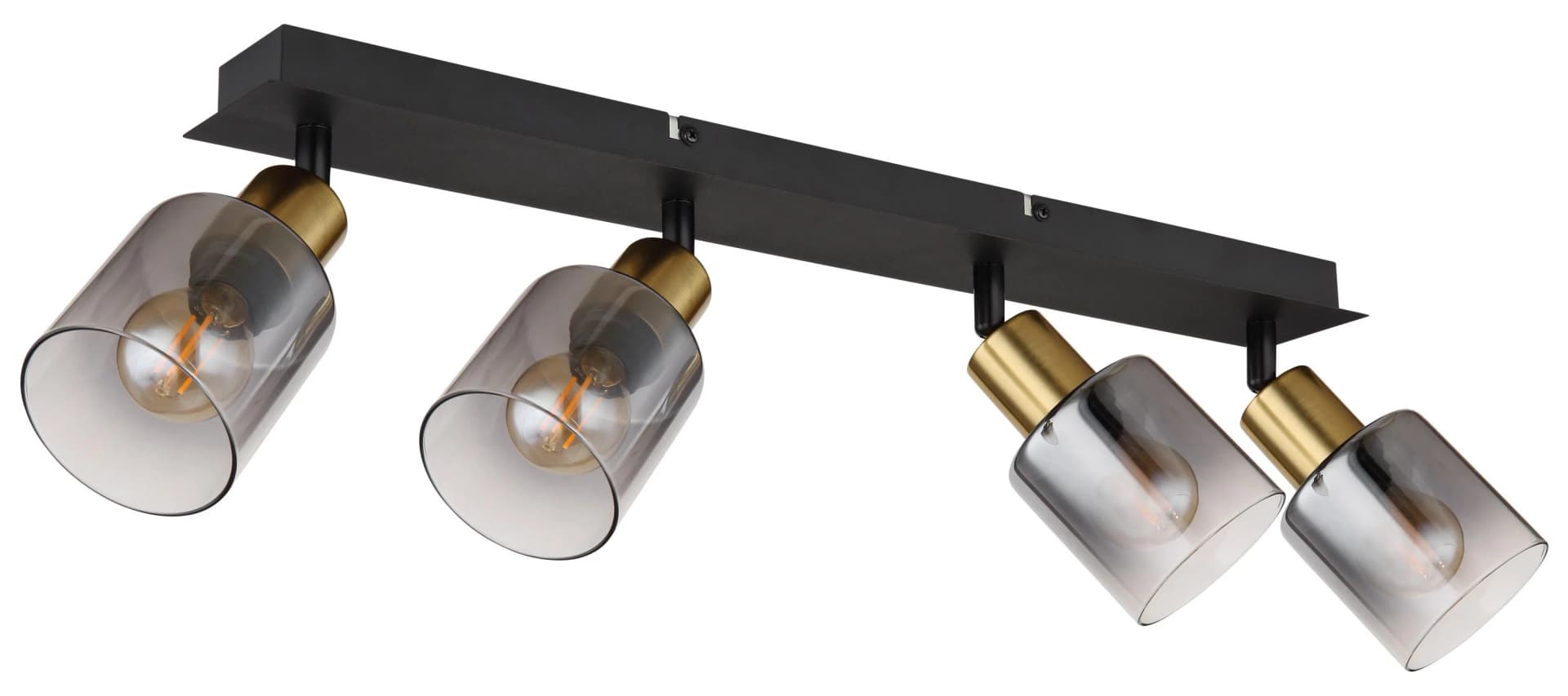GLOBO LIGHTING Deckenstrahler HOLLSY Schwarz Matt Glas