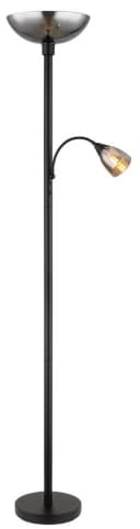 GLOBO LIGHTING Stehlampe BLADE Schwarz Metall Glas Flexo Bild 1