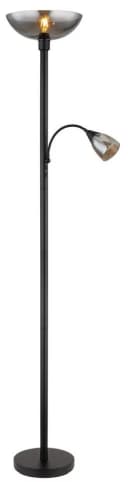 GLOBO LIGHTING Stehlampe BLADE Schwarz Metall Glas Flexo Bild 3