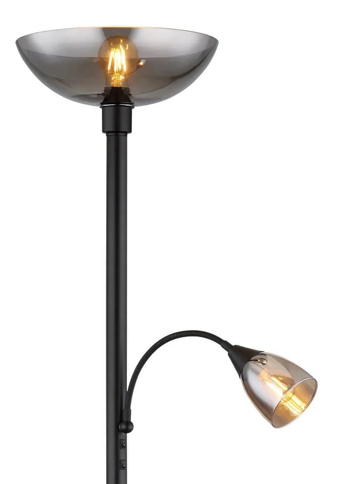GLOBO LIGHTING Stehlampe BLADE Schwarz Metall Glas Flexo - Bild 5