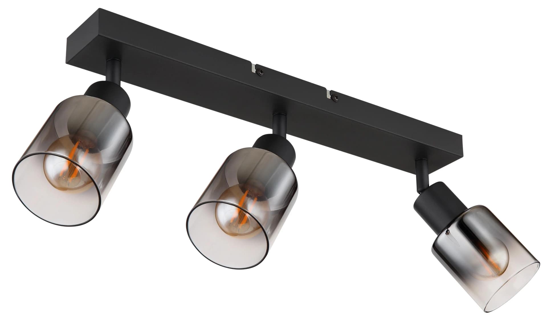 GLOBO Lighting Wand-/Deckenspot HUBERTUS Schwarz Metall & Glas