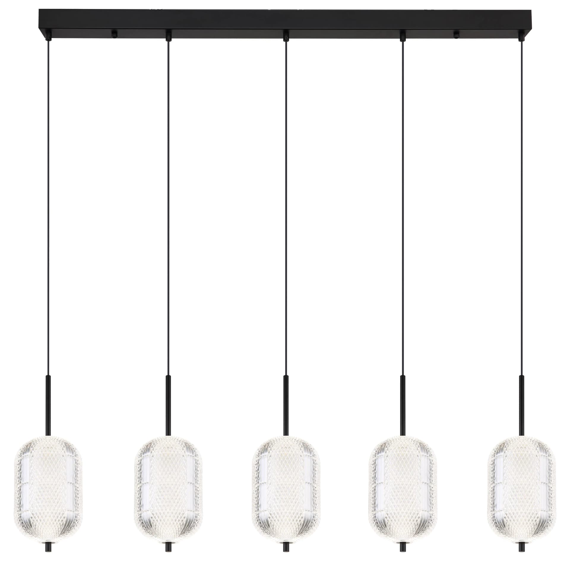 GLOBO LIGHTING Hängeleuchte KURIUS Schwarz Matt Acryl LED