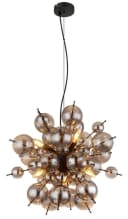 GLOBO LIGHTING Hängeleuchte UDO Schwarz Rauch Glaskugeln E14 Bild 2