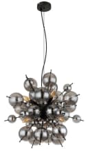 GLOBO LIGHTING Hängeleuchte UDO Schwarz Rauch Glaskugeln E14 Bild 3