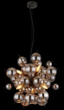 GLOBO LIGHTING Hängeleuchte UDO Schwarz Rauch Glaskugeln E14 Bild 4