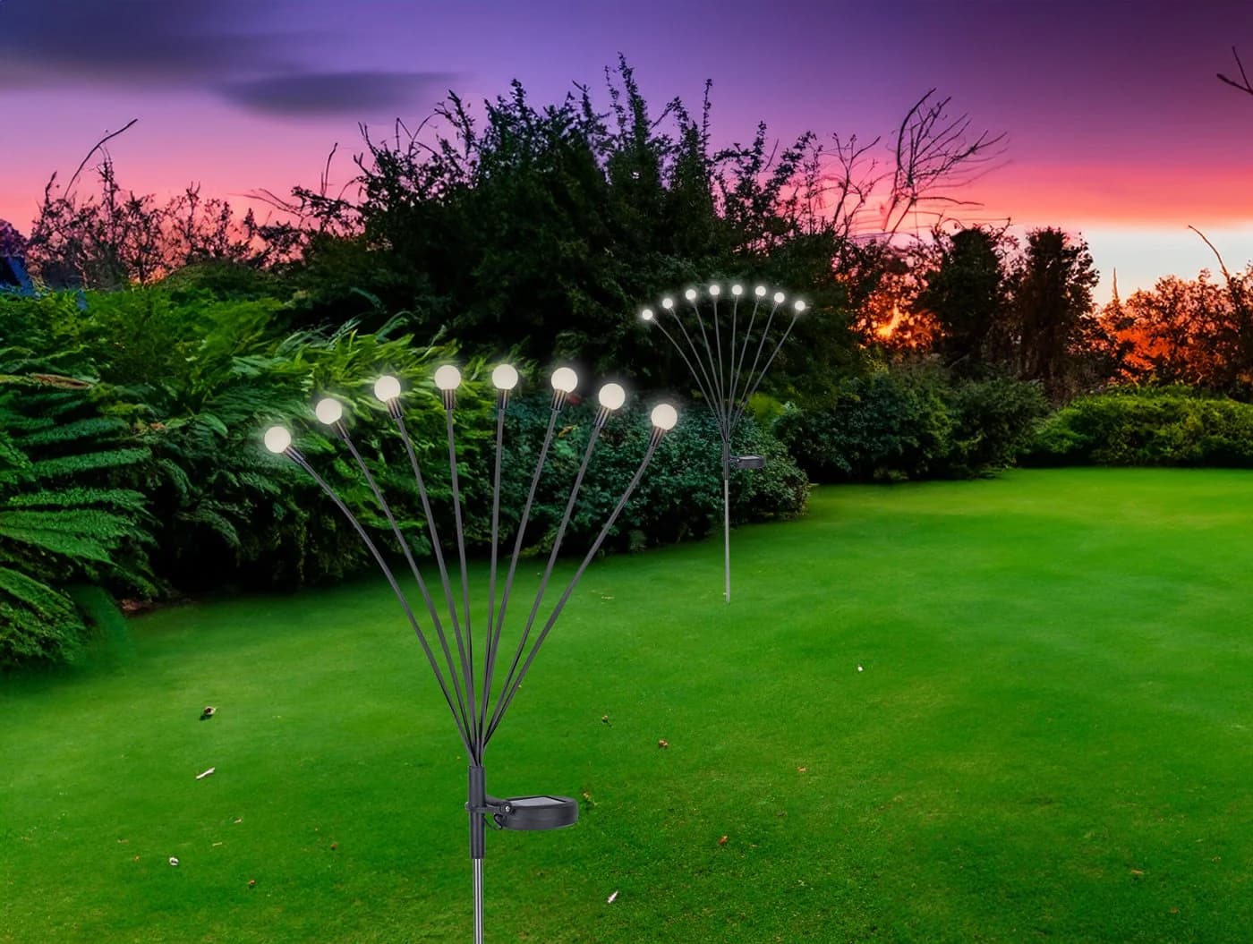 GLOBO LIGHTING LED Solarleuchte SOLAR Schwarz 8 LEDs Garten - Bild 4