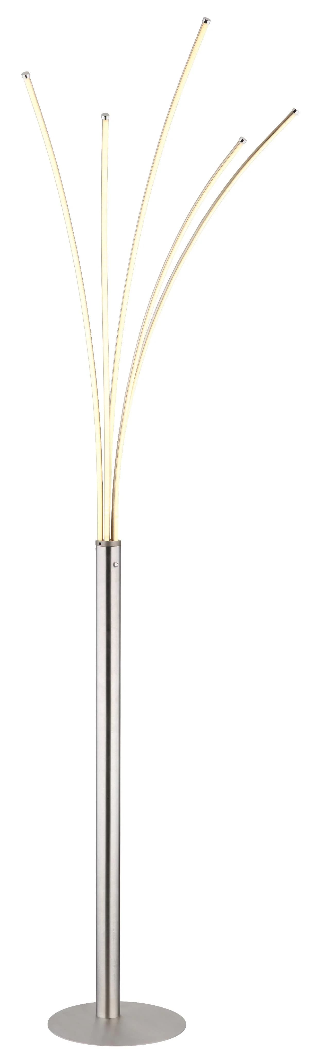 Globo Lighting LED Stehlampe BIZZY Nickel Matt Touchdimmer
