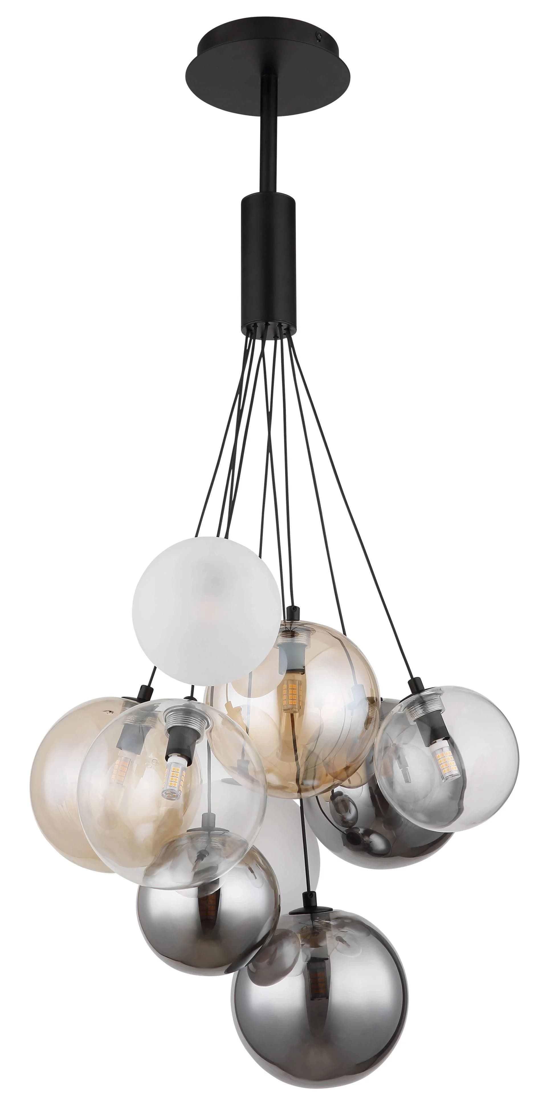 GLOBO LIGHTING Hängeleuchte BALLGI bunt Glas Metall