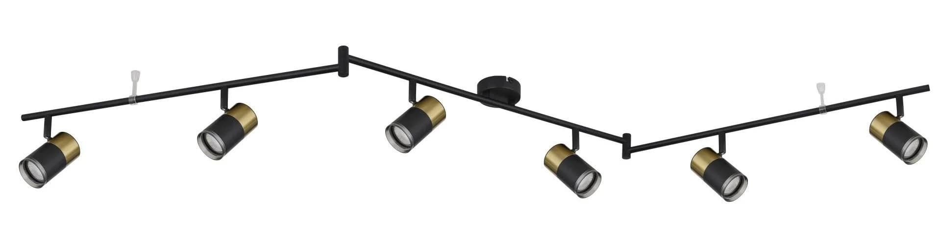 GLOBO LIGHTING Deckenstrahler BRISBON Schwarz Matt 6-fach