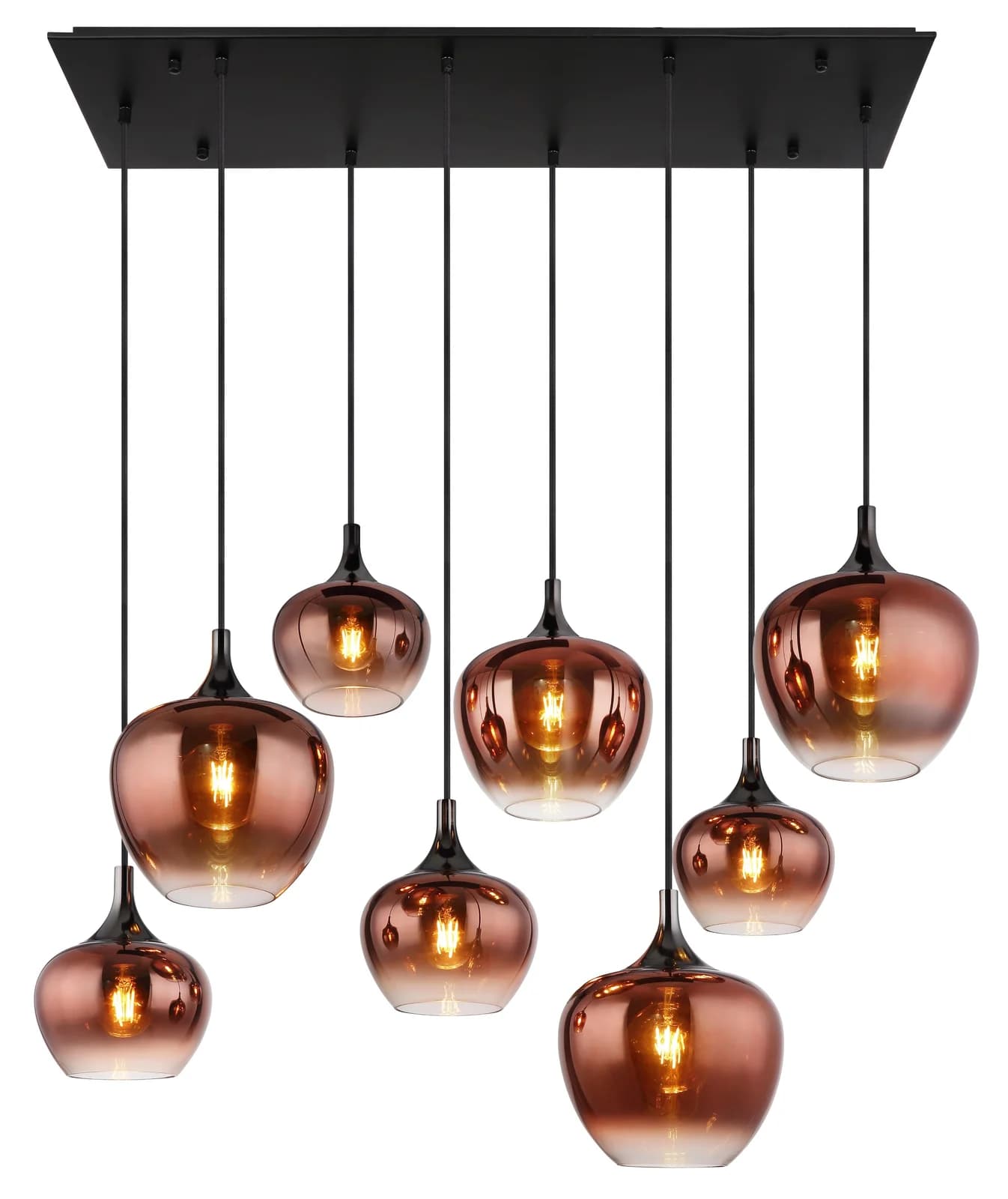 GLOBO Hängeleuchte MAXY schwarz matt 120cm