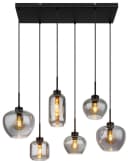 GLOBO LIGHTING Hängeleuchte MATT Schwarz Rauchglas E27 Bild 2