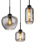 GLOBO LIGHTING Hängeleuchte MATT Schwarz Rauchglas E27 Bild 5
