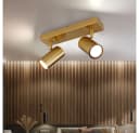 GLOBO LIGHTING Deckenspot Gold Metall 2-flammig Dreh-Schwenkbar Bild 1