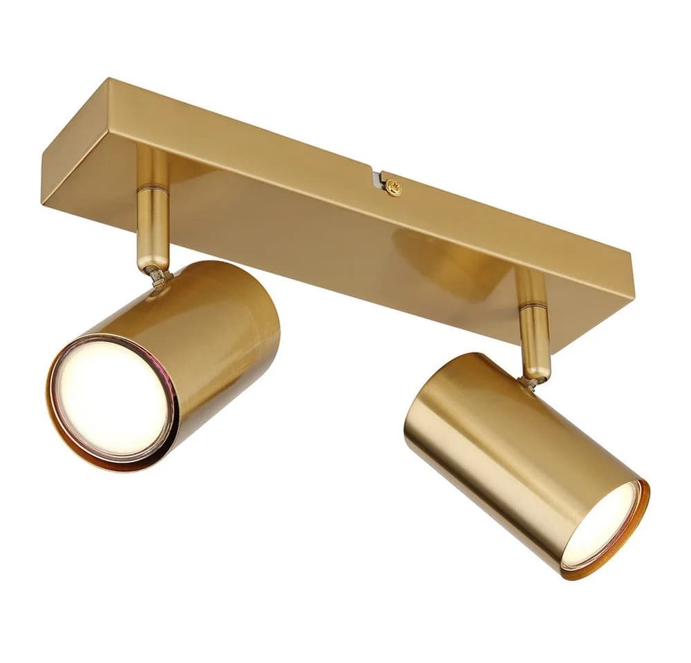 GLOBO LIGHTING Deckenspot Gold Metall 2-flammig Dreh-Schwenkbar - Bild 2