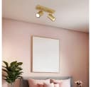 GLOBO LIGHTING Deckenspot Gold Metall 2-flammig Dreh-Schwenkbar Bild 3