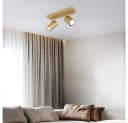 GLOBO LIGHTING Deckenspot Gold Metall 2-flammig Dreh-Schwenkbar Bild 4