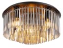 GLOBO LIGHTING Deckenleuchte GORLEY Design Glasstäbe Schwarz Chrom Bild 3