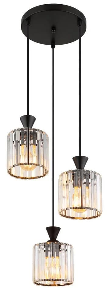 GLOBO LIGHTING Hängeleuchte JORDANA Schwarz Acrylkristalle - Bild 2