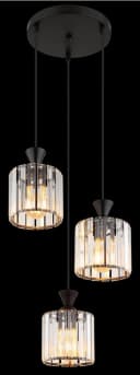 GLOBO LIGHTING Hängeleuchte JORDANA Schwarz Acrylkristalle Bild 5