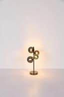 GLOBO LIGHTING LED Tischleuchte RIHA Grau Metall Glas Design Bild 1